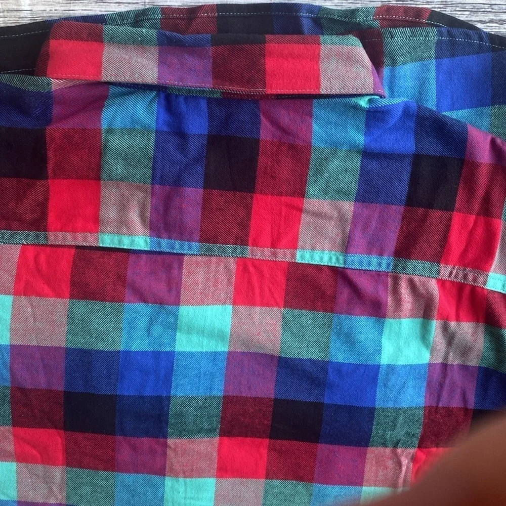 Columbia Men’s Cornell Woods Buffalo Checker Colorful Long Sleeve Shirt SZ XL - Picture 2 of 9